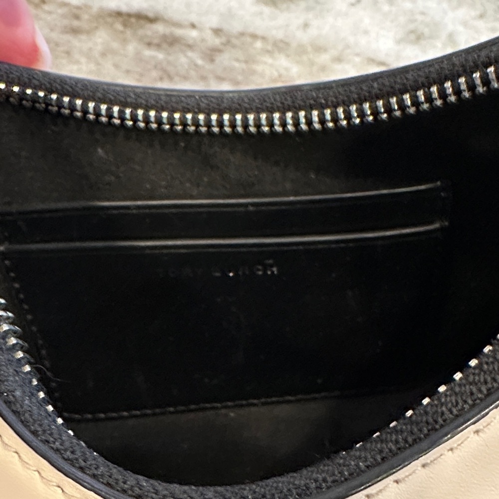 Tory Burch 151 Mercer Small Crescent Bag β Colorblock Leather + Suede - Picture 13 of 14